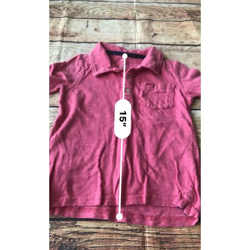 Carter’s Boys Red Buttoned Polo Shirt 4
